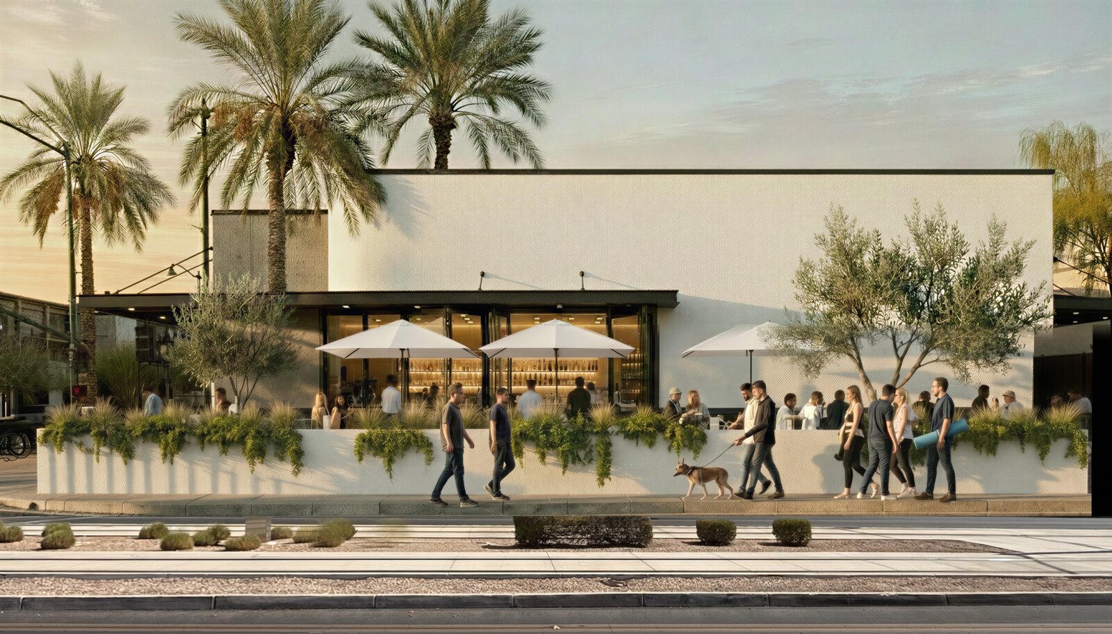 Concept A — Patio · sidewalk life